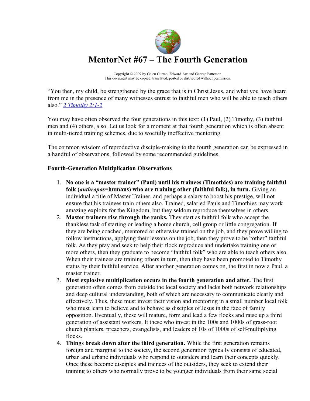 Fourth-Generation Multiplication Observations