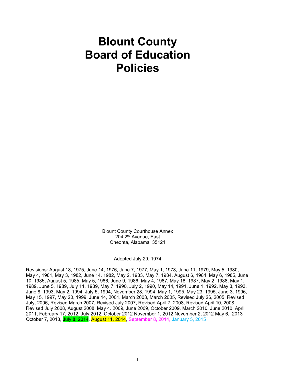 Board of Education