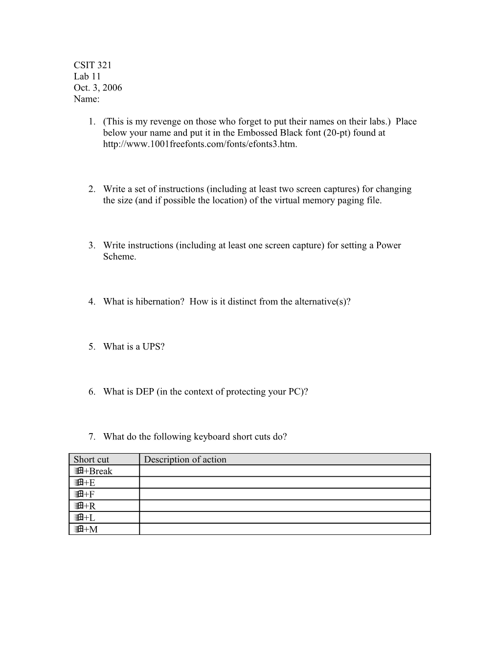 Write Instructions (Including at Least One Screen Capture) for Setting a Power Scheme