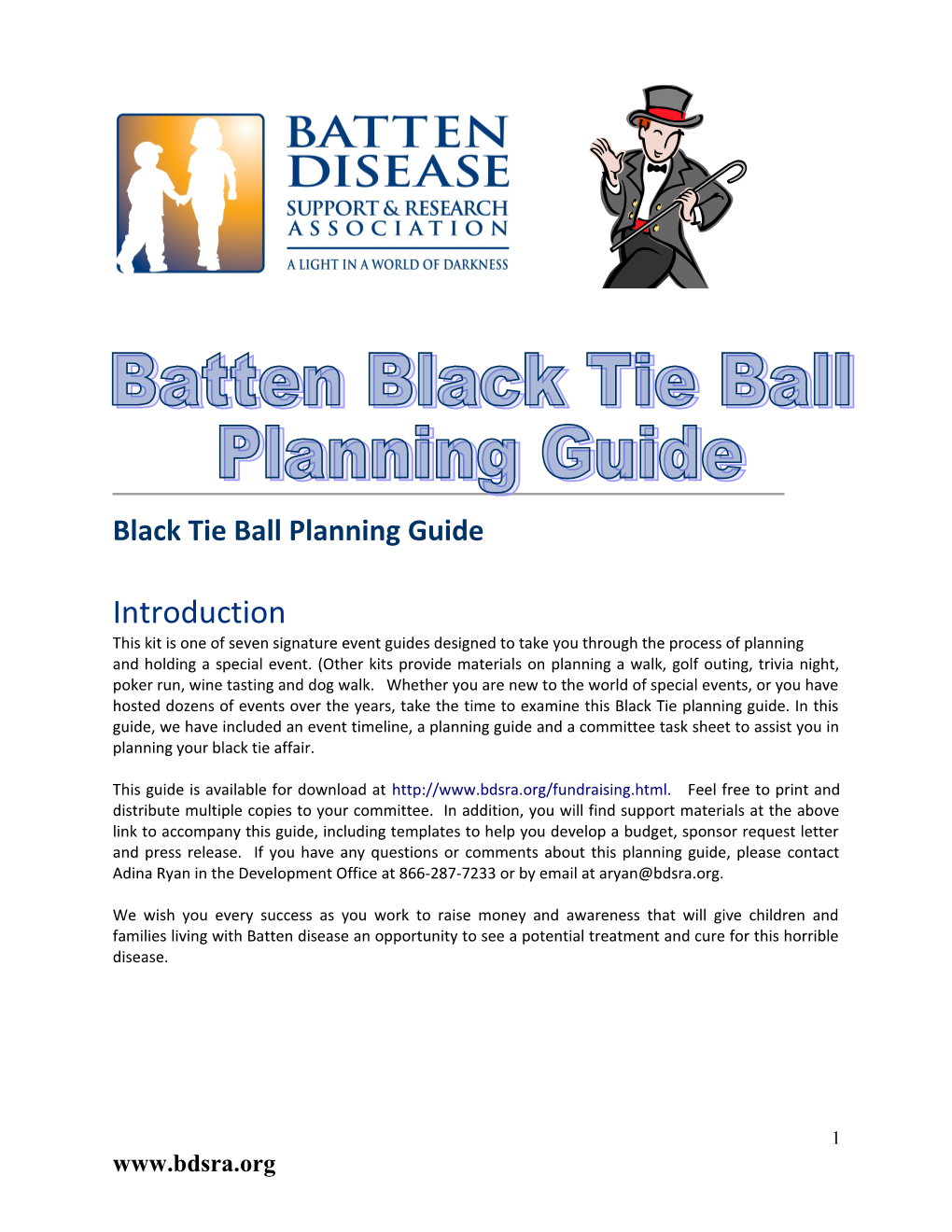 Black Tie Ball Planning Guide