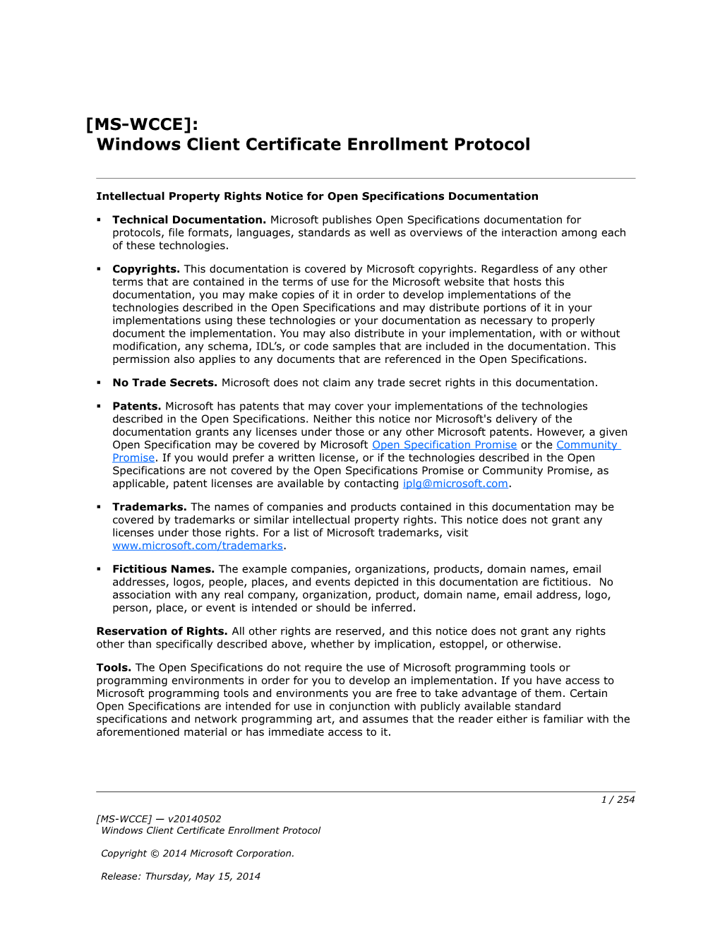 Intellectual Property Rights Notice for Open Specifications Documentation s53