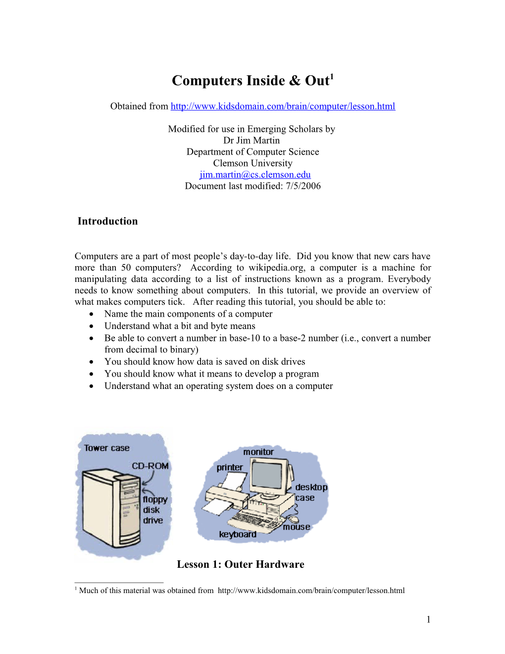 Kids Domain Computer Connections