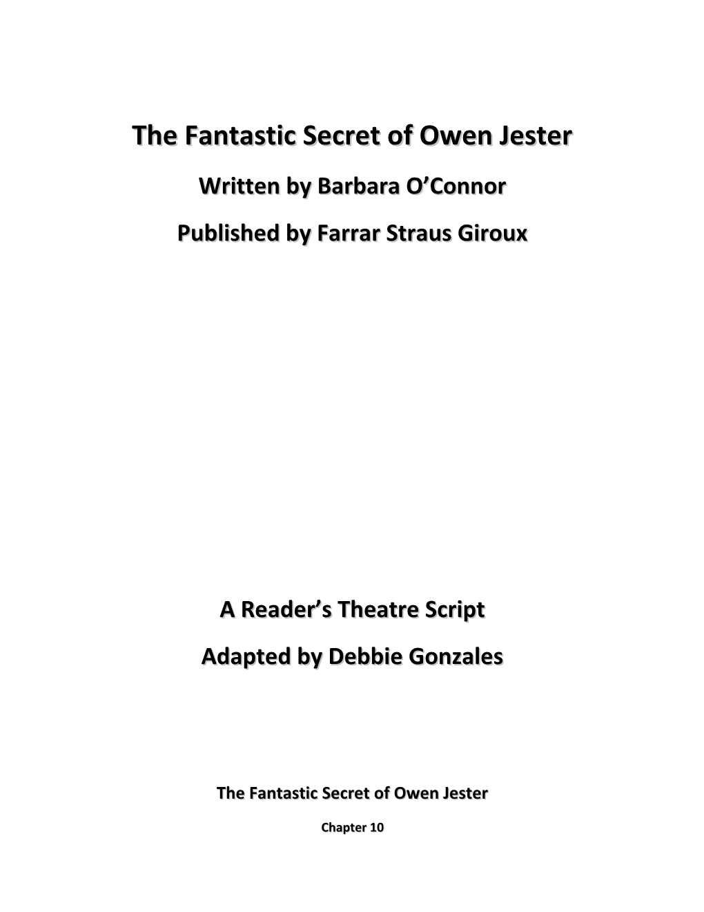 The Fantastic Secret of Owen Jester (61-66) 3