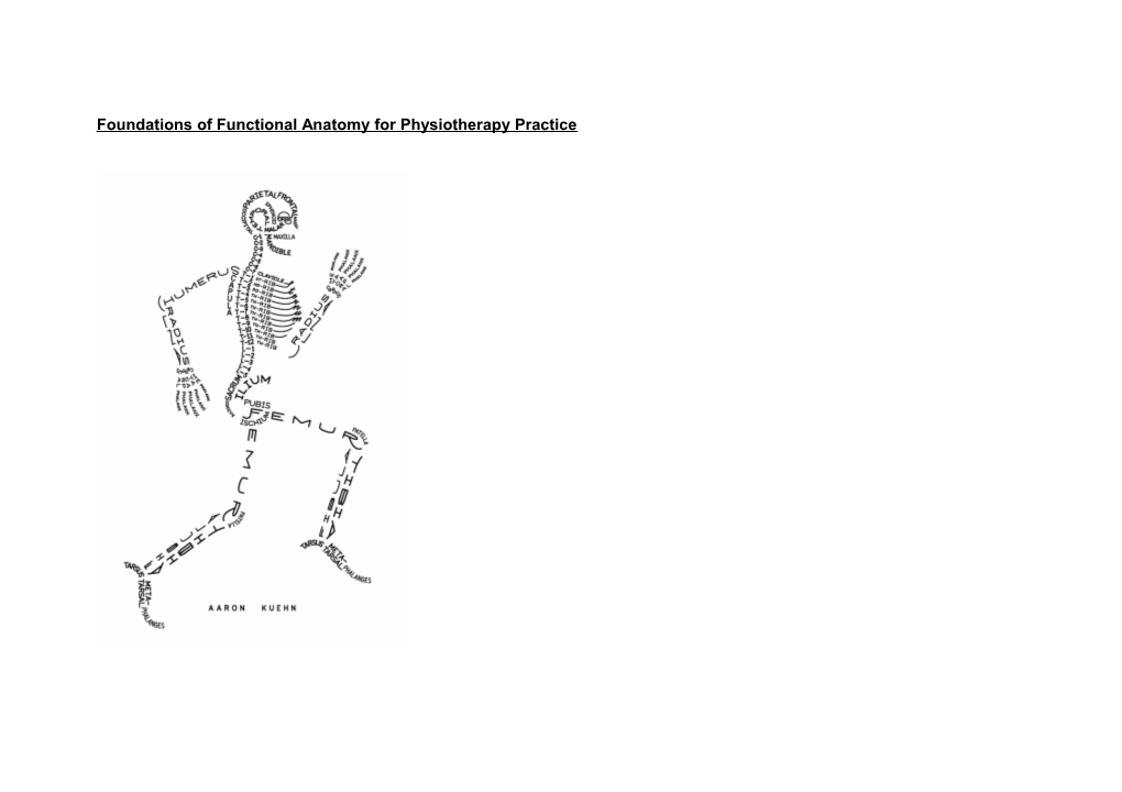 Foundations of Functional Anatomy for Physiotherapy Practice