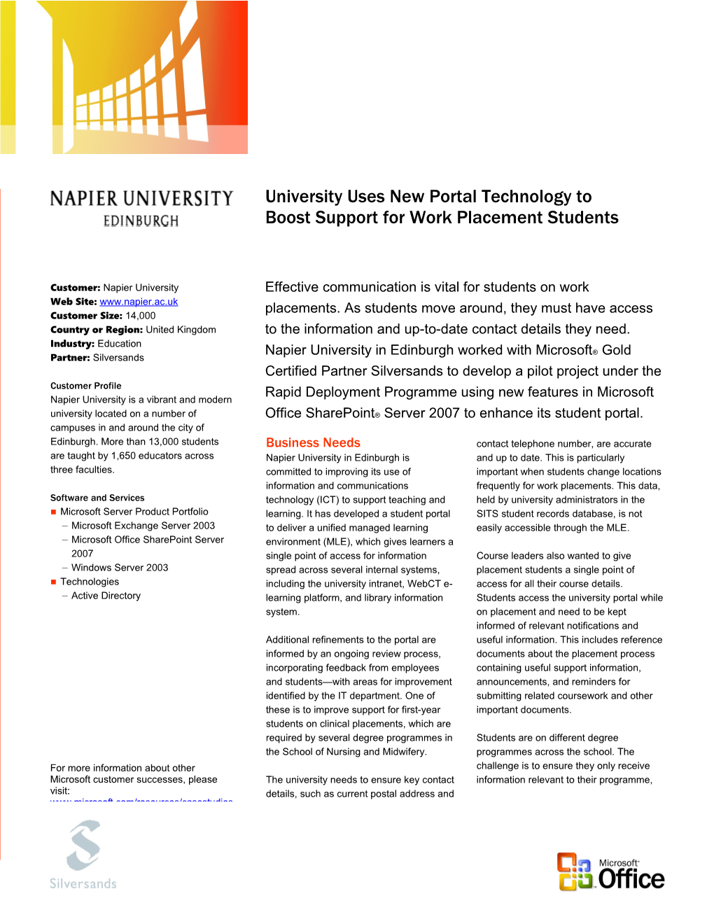 Writeimage CSB University Uses New Portal Technology to Boost Support for Work Placement
