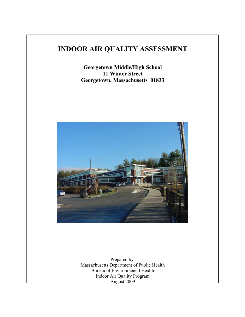 INDOOR AIR QUALITY ASSESSMENT -Georgetown Middle/High School, 11 Winter Street, Georgetown