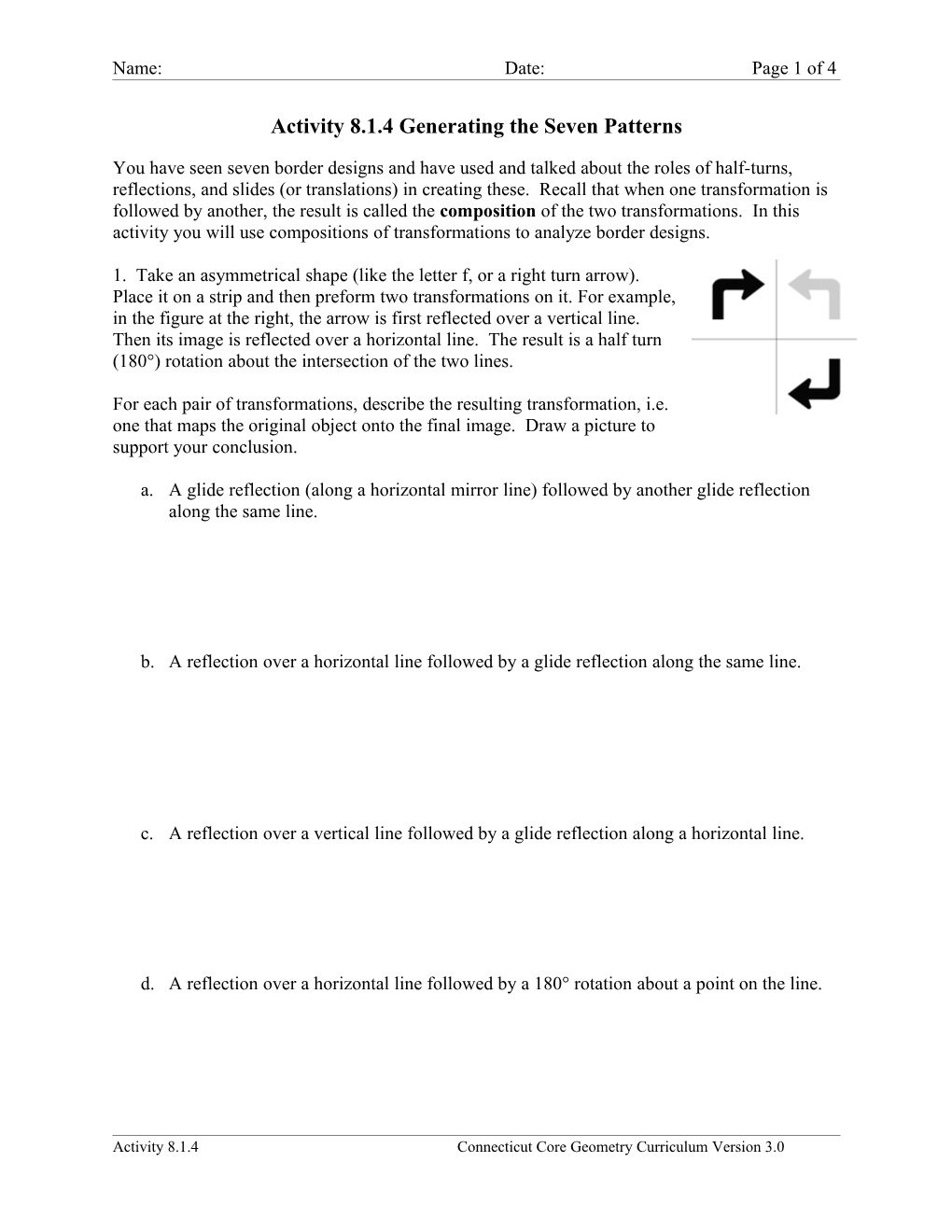 Activity 8.1.4 Generating the Seven Patterns