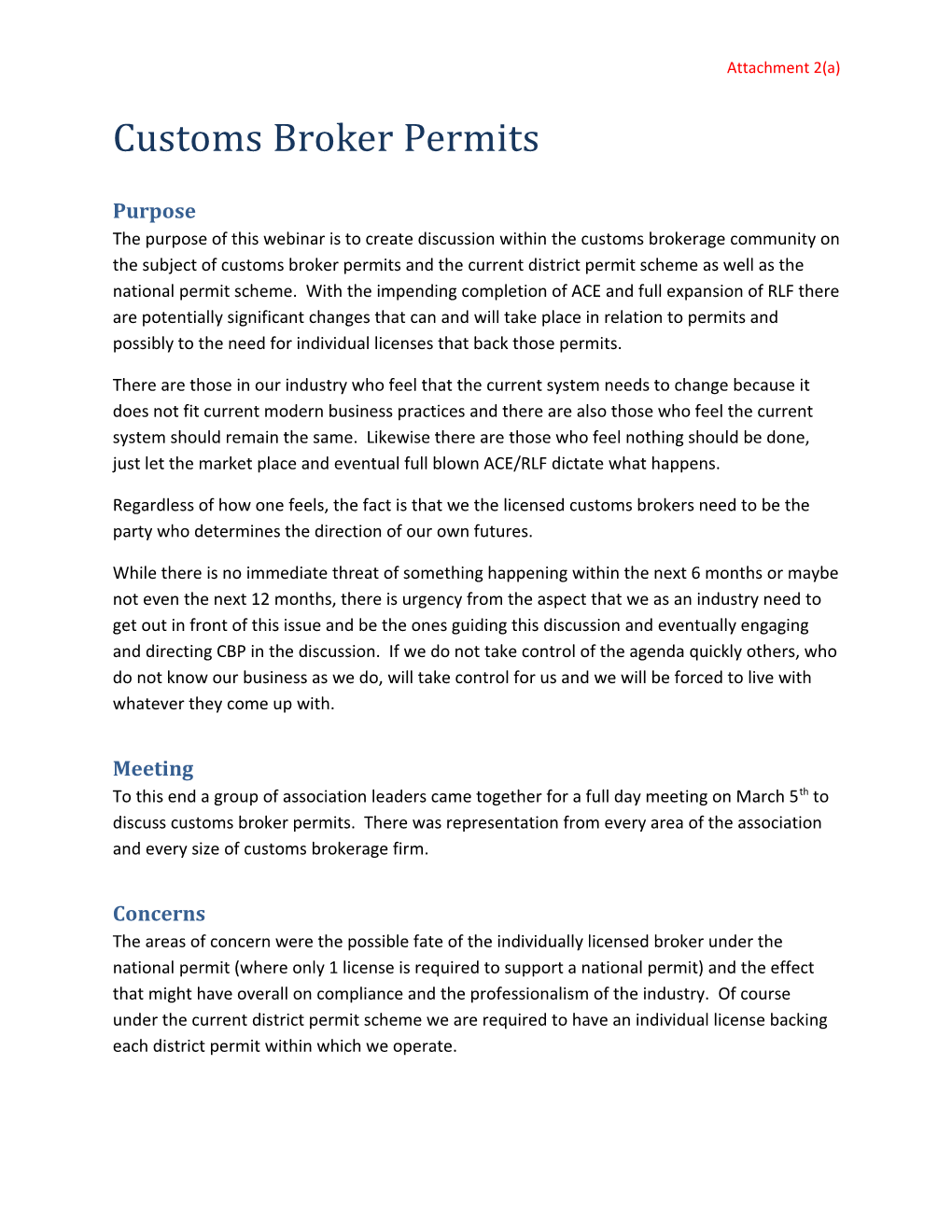 Customs Broker Permits