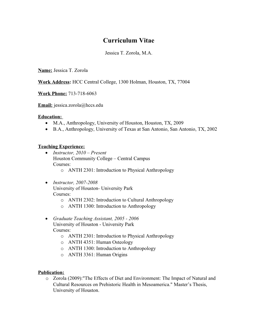 Curriculum Vitae s143