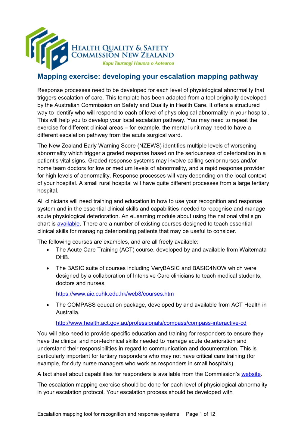 Escalation Mapping Tool July Final