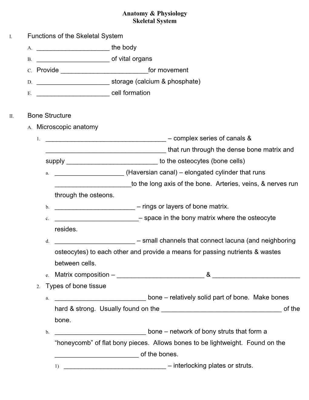 Anatomy & Physiology s1