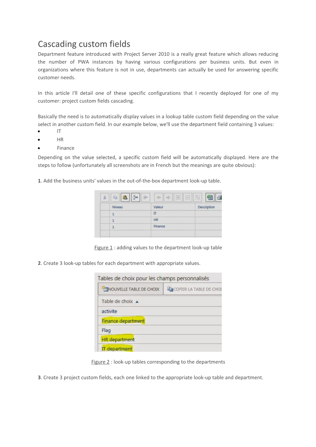 Cascading Custom Fields