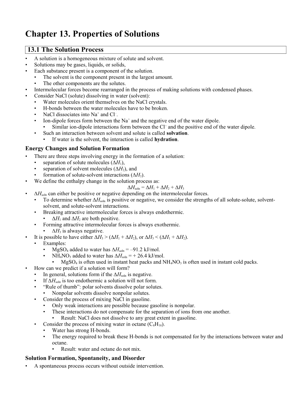 Chapter 13. Properties of Solutions