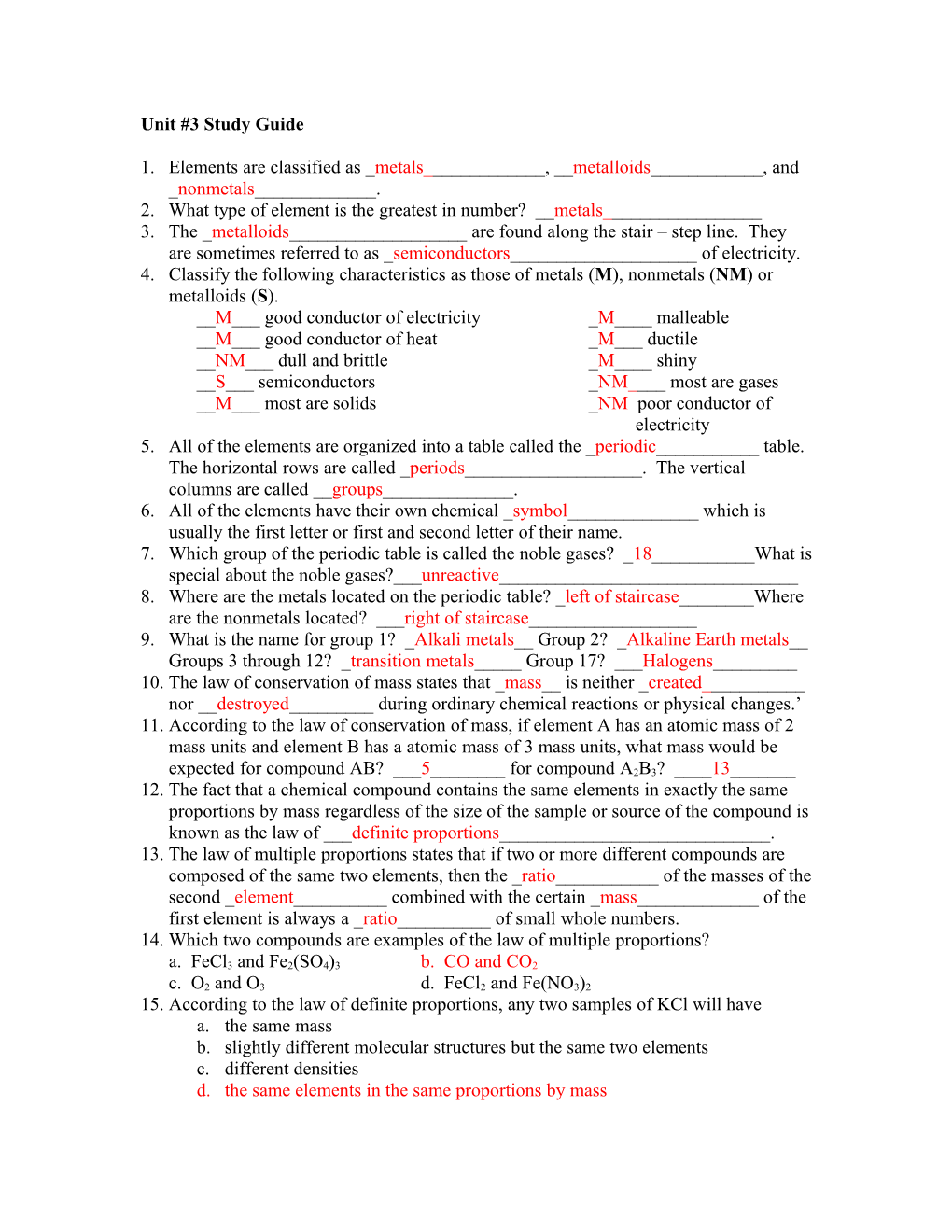 Test #2 Study Guide s1