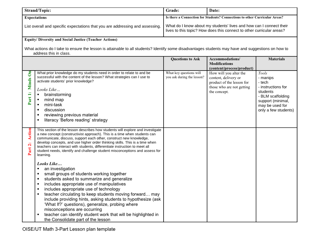 Is There a Connection for Students? Connections to Other Curricular Areas?