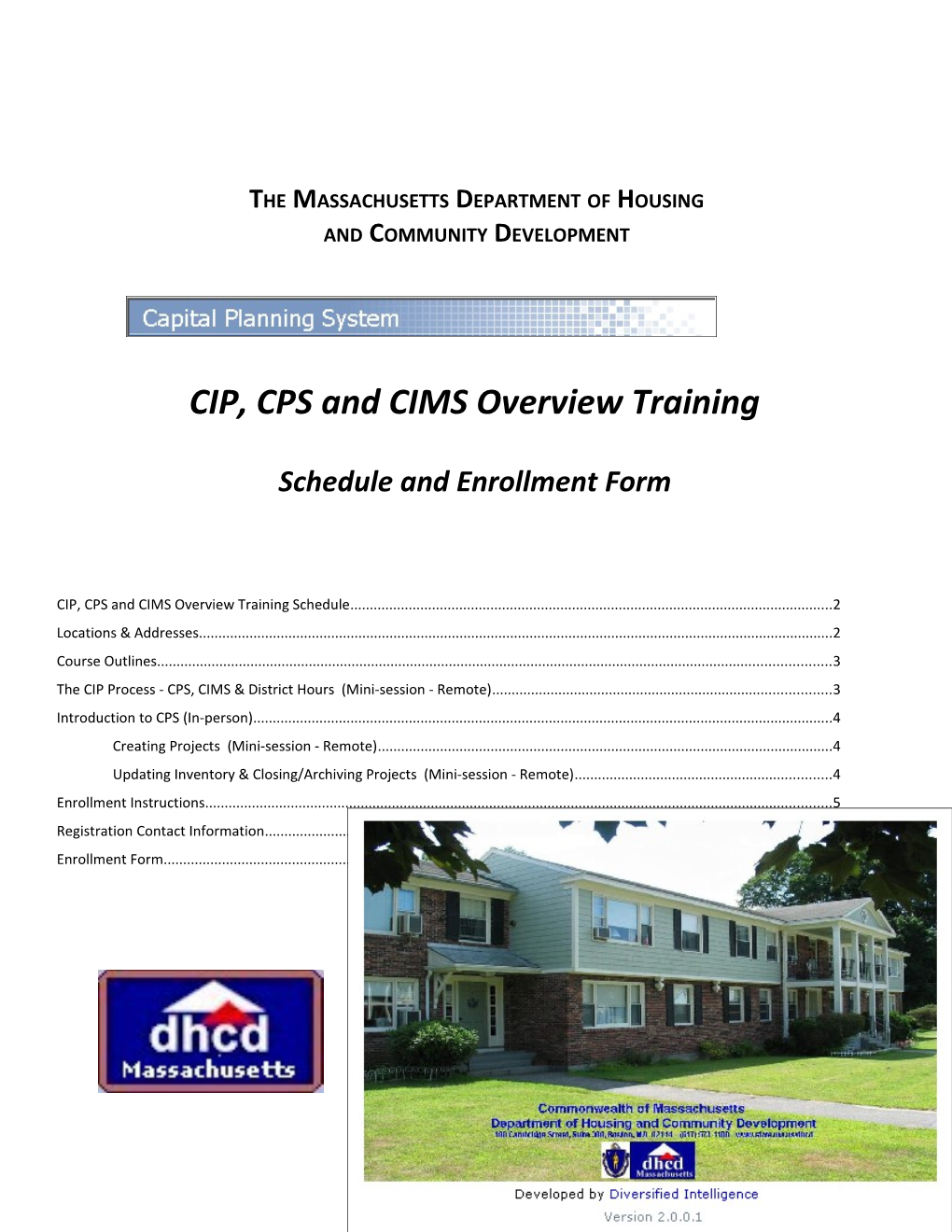 The Massachusetts Department of Housing