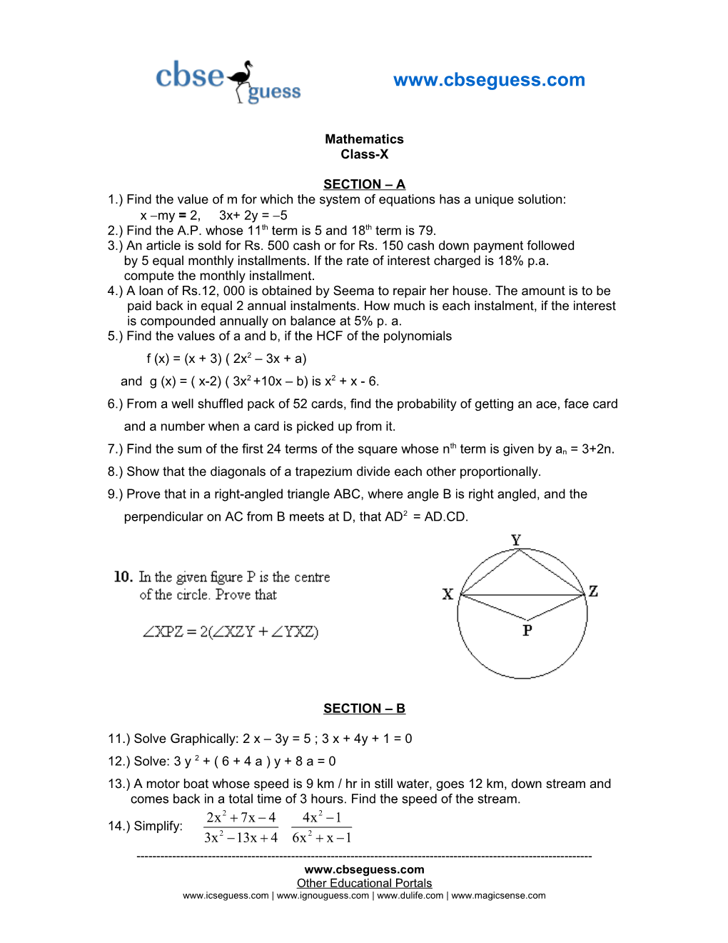 1.) Find the Value of M for Which the System of Equations Has a Unique Solution