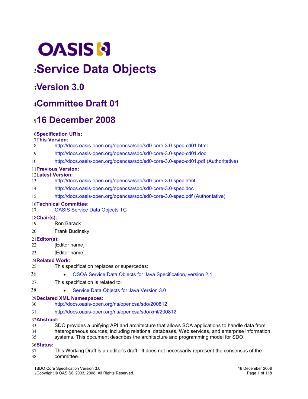 OASIS Specification Template s3
