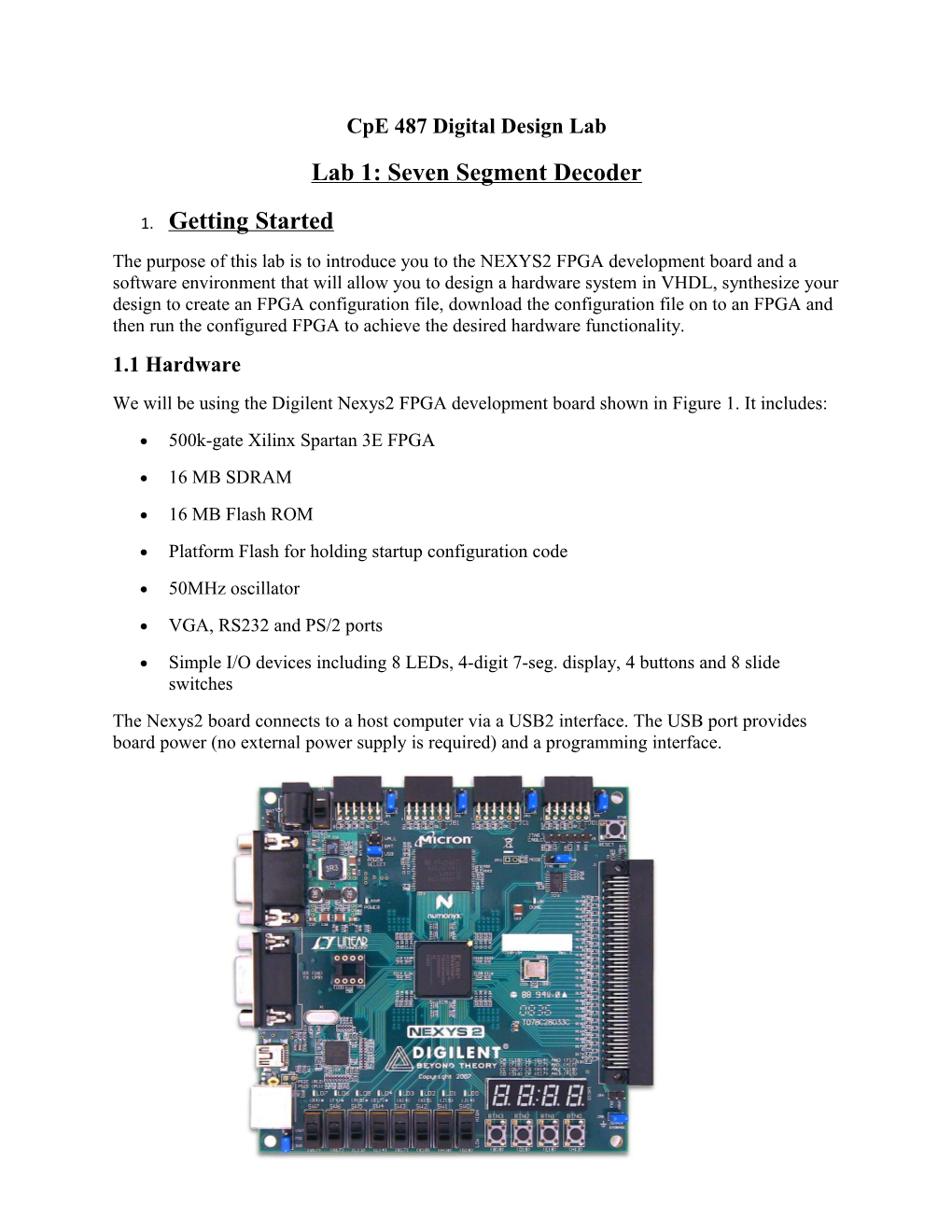 Cpe 487Digital Design Lab