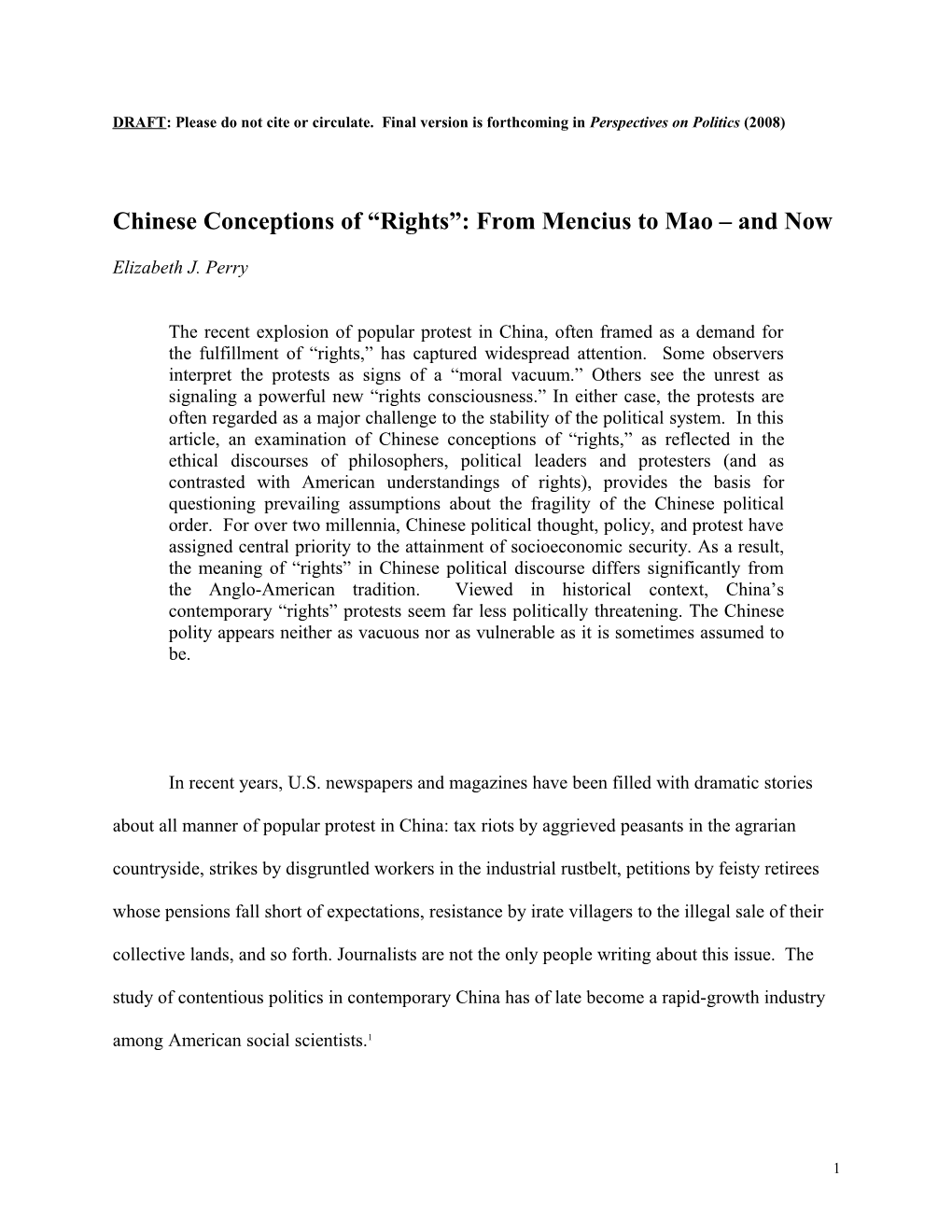 Chinese Conceptions of Socio-Economic Rights and Justice