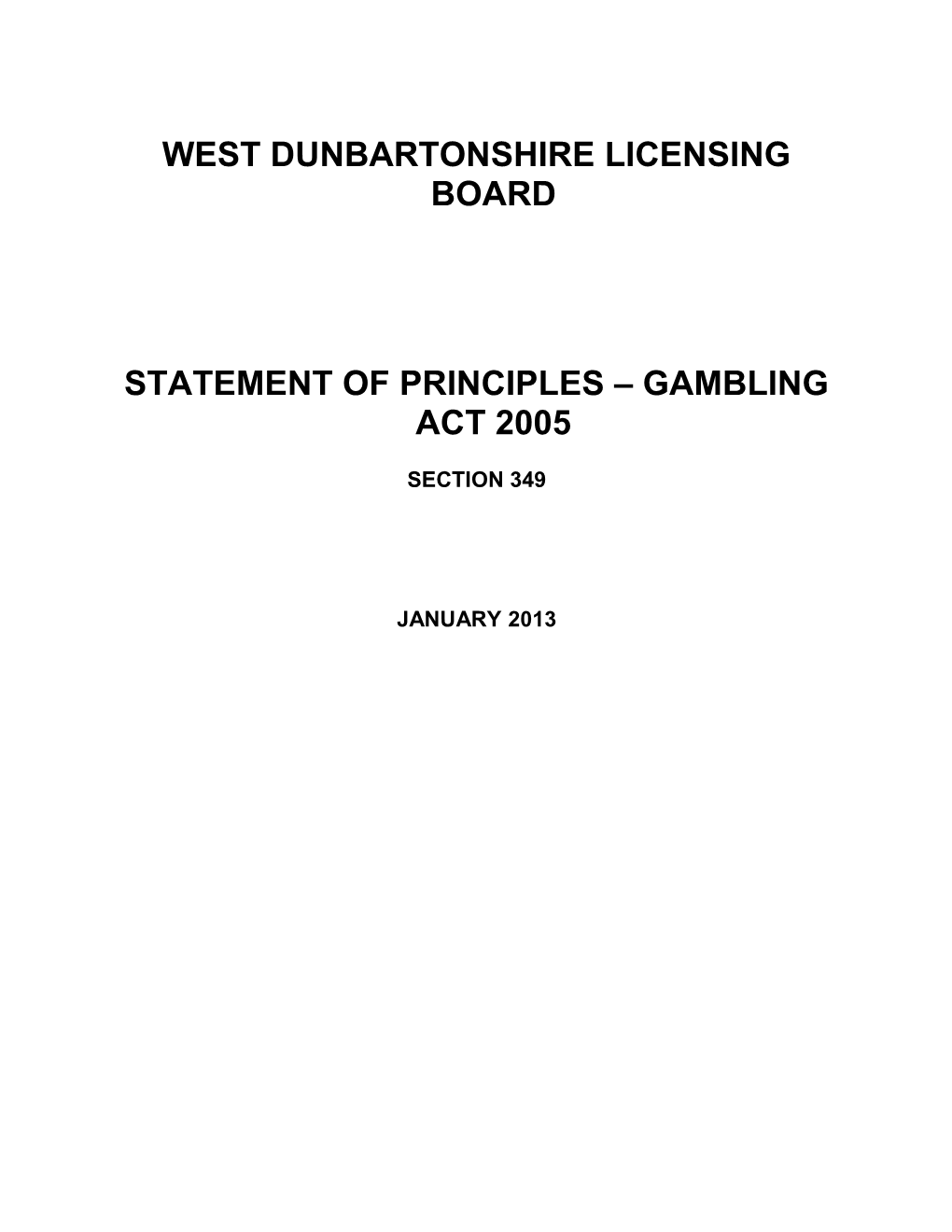 West Dunbartonshire Licensing Board