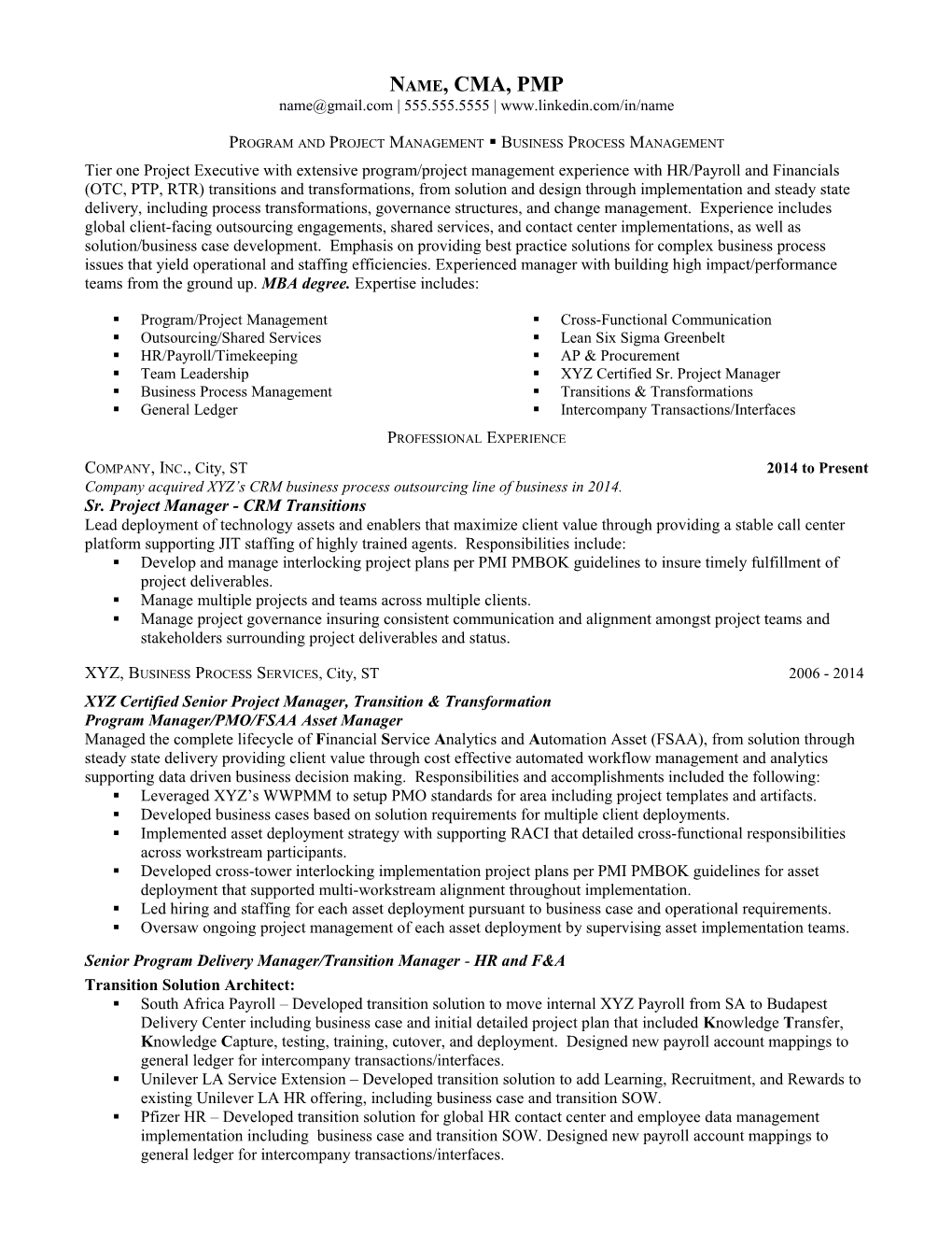 Program and Project Management Business Process Management