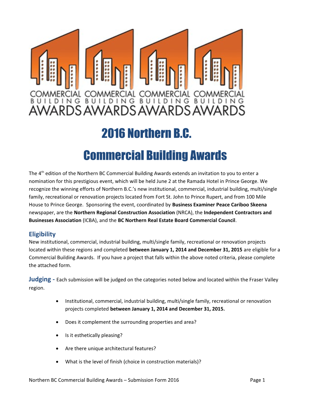 2012 Commercial Building Awards