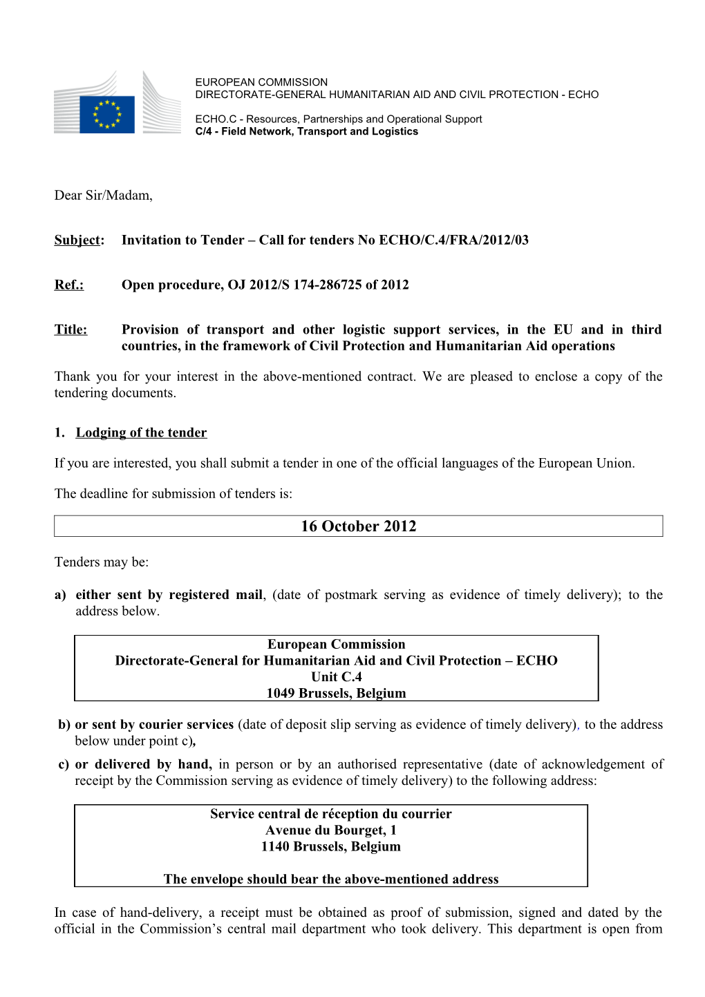 4 10 2 Cahier Des Charges Open Procedure En July2010 s1