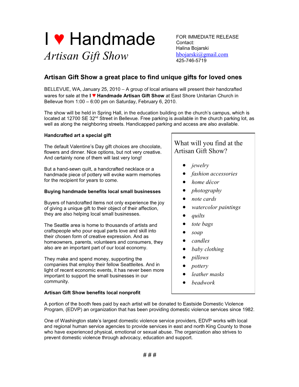 Artisan Gift Show a Great Place to Find Unique Gifts for Loved Ones