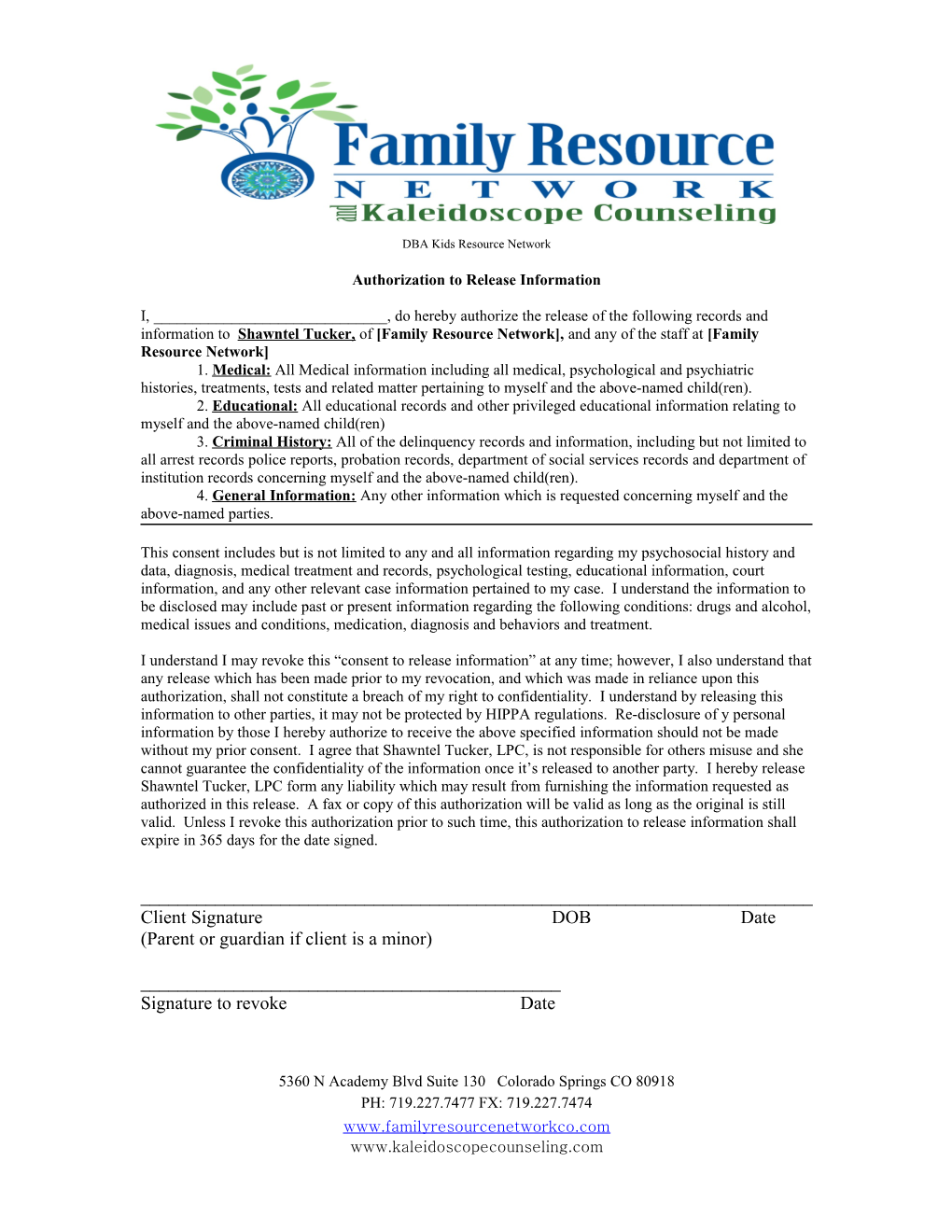 DBA Kids Resource Network