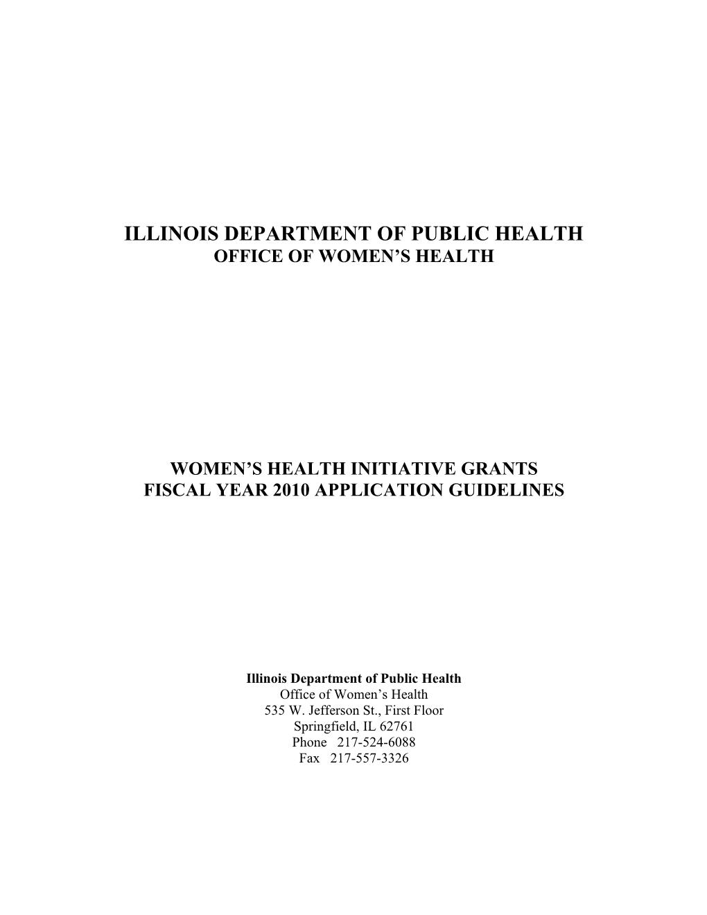 Illinois Department of Public Health s2