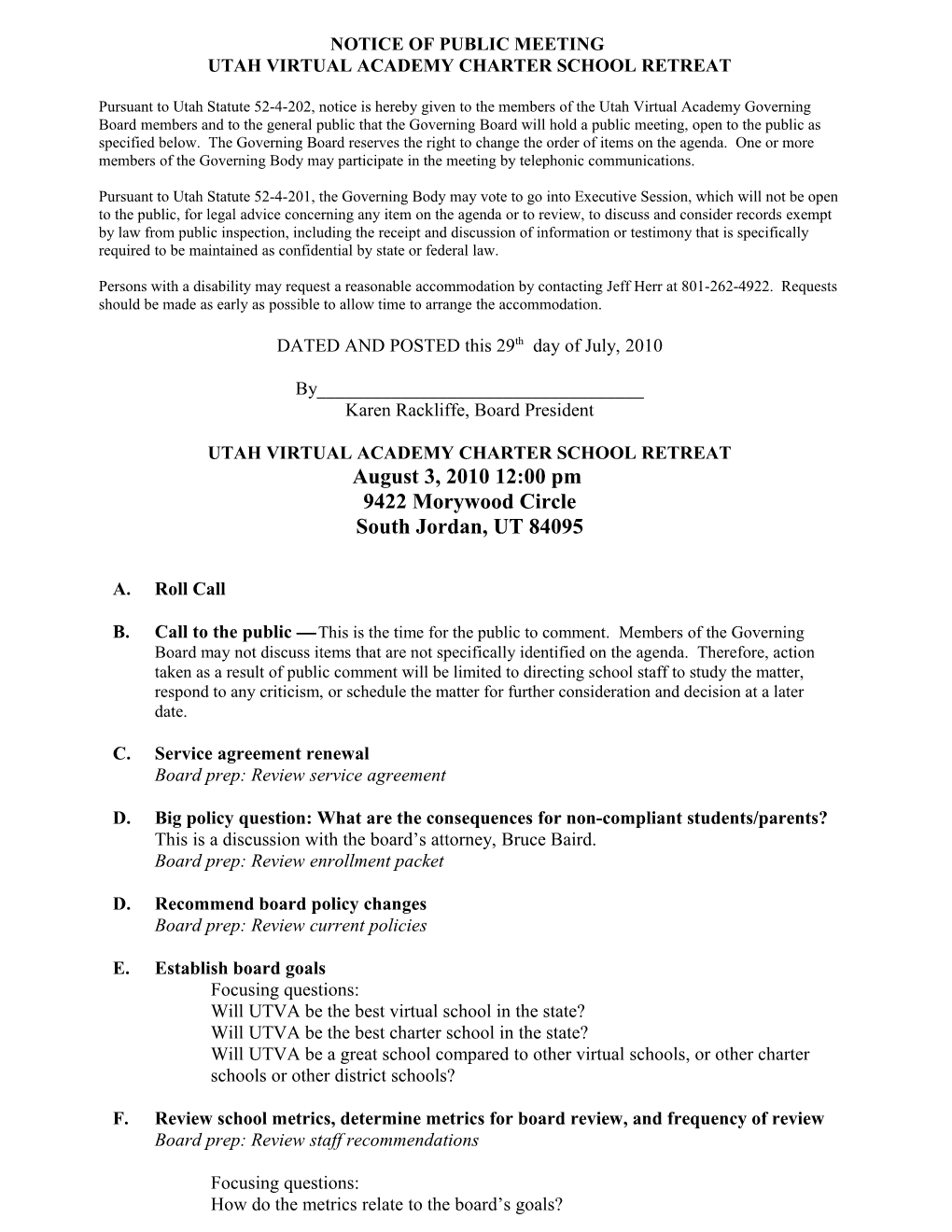 Charter School Corrective Action Plan Submission Action Item