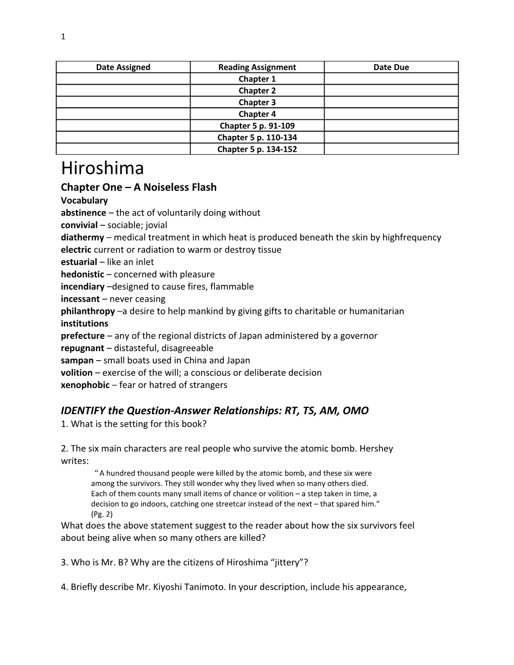 Chapter One a Noiseless Flash