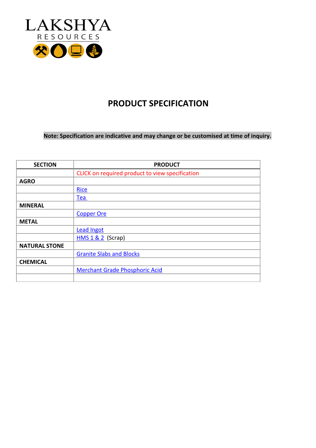 Product Specification s4