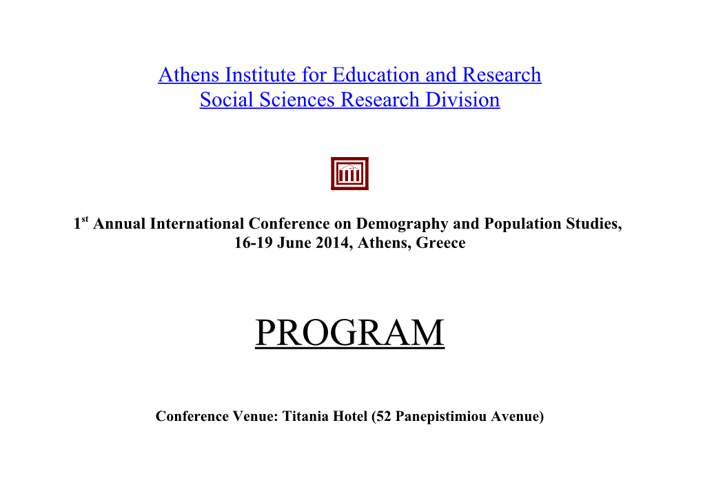 4Th Annual International Conference on Sociology s1