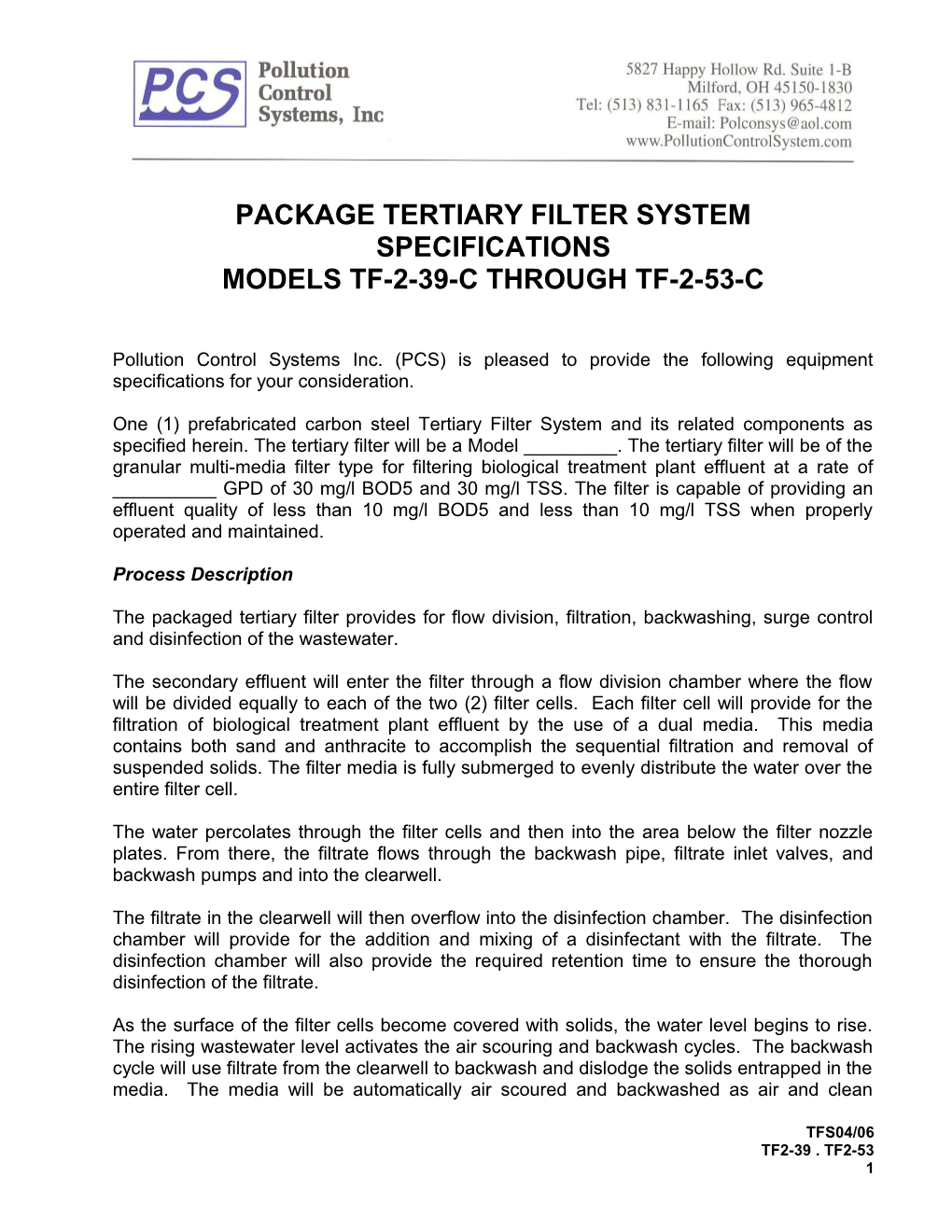 Package Tertiary Filter System