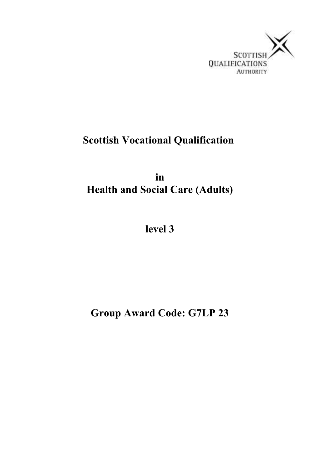 Health and Social Care (Adults)