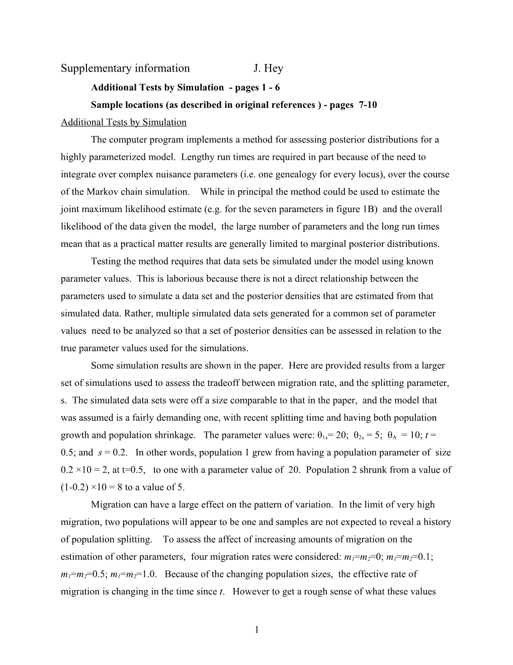 Additional Tests by Simulation - Pages 1 - 6