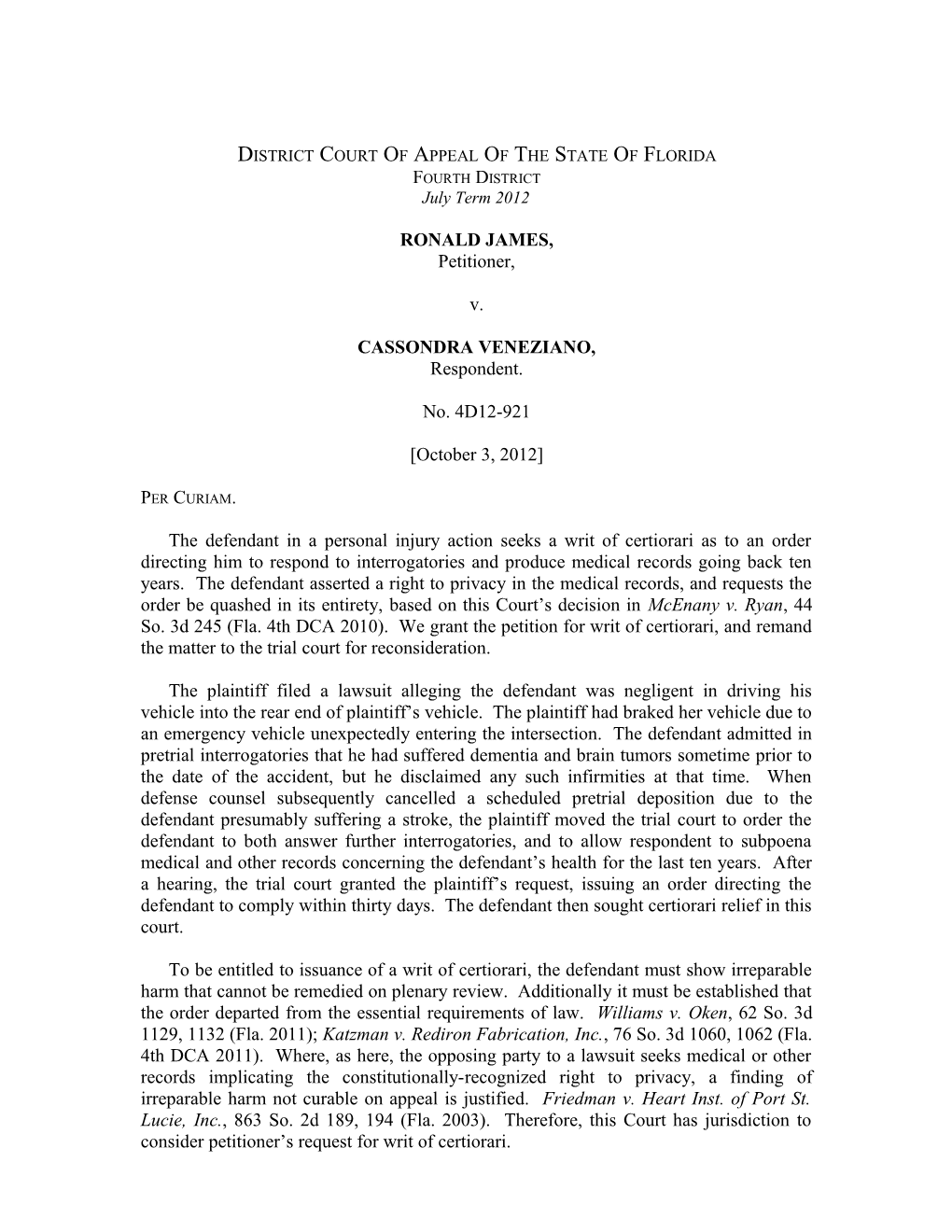 District Court of Appeal of the State of Florida s2