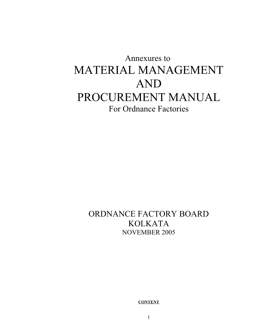 Subject: Comments of OFB on Draft Defence Procurement Manual