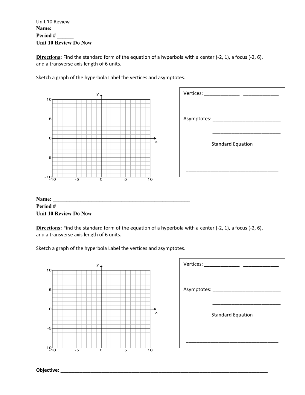 Unit 10 Review Do Now