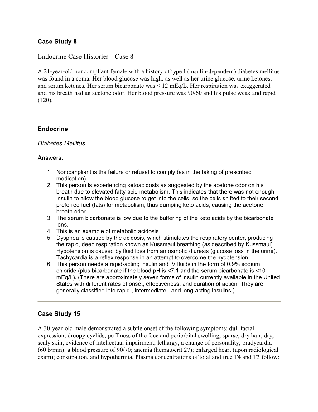 Endocrine Case Histories - Case 8