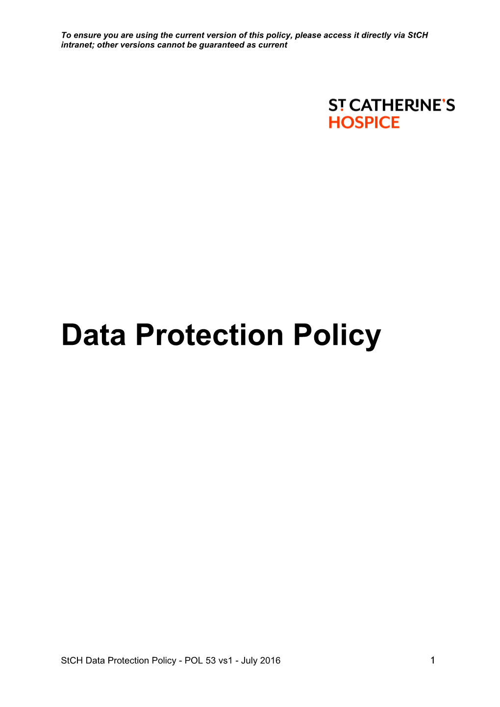 To Ensure You Are Using the Current Version of This Policy, Please Access It Directly