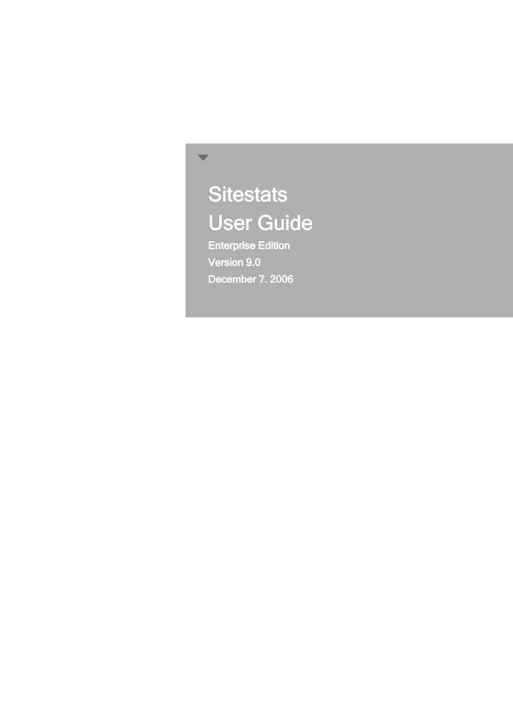 Sitestats User Guide Enterprise Edition 17/90