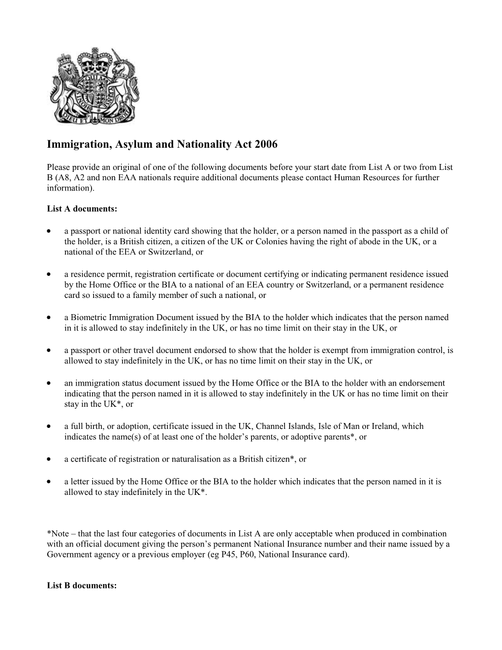 Immigration, Asylum and Nationality Act 2006