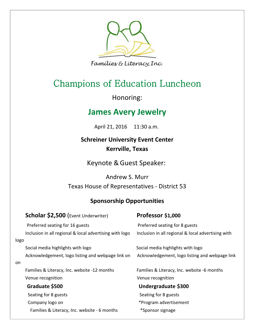 Champions of Education Luncheon