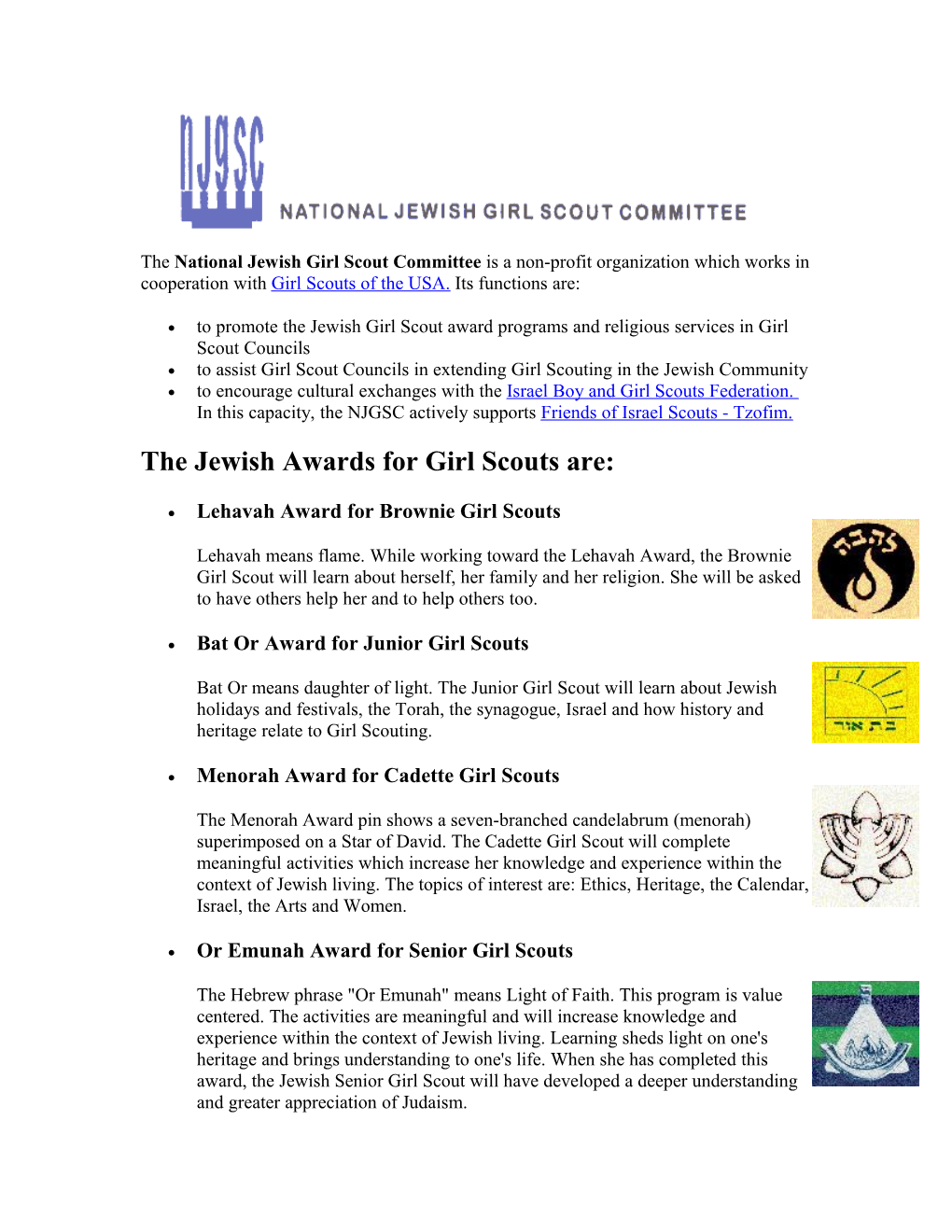 To Assist Girl Scout Councils in Extending Girl Scouting in the Jewish Community