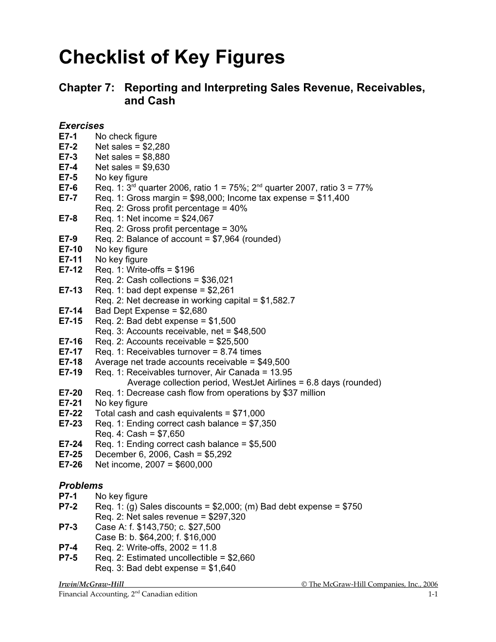 Chapter 7: Reporting and Interpreting Sales Revenue, Receivables, and Cash