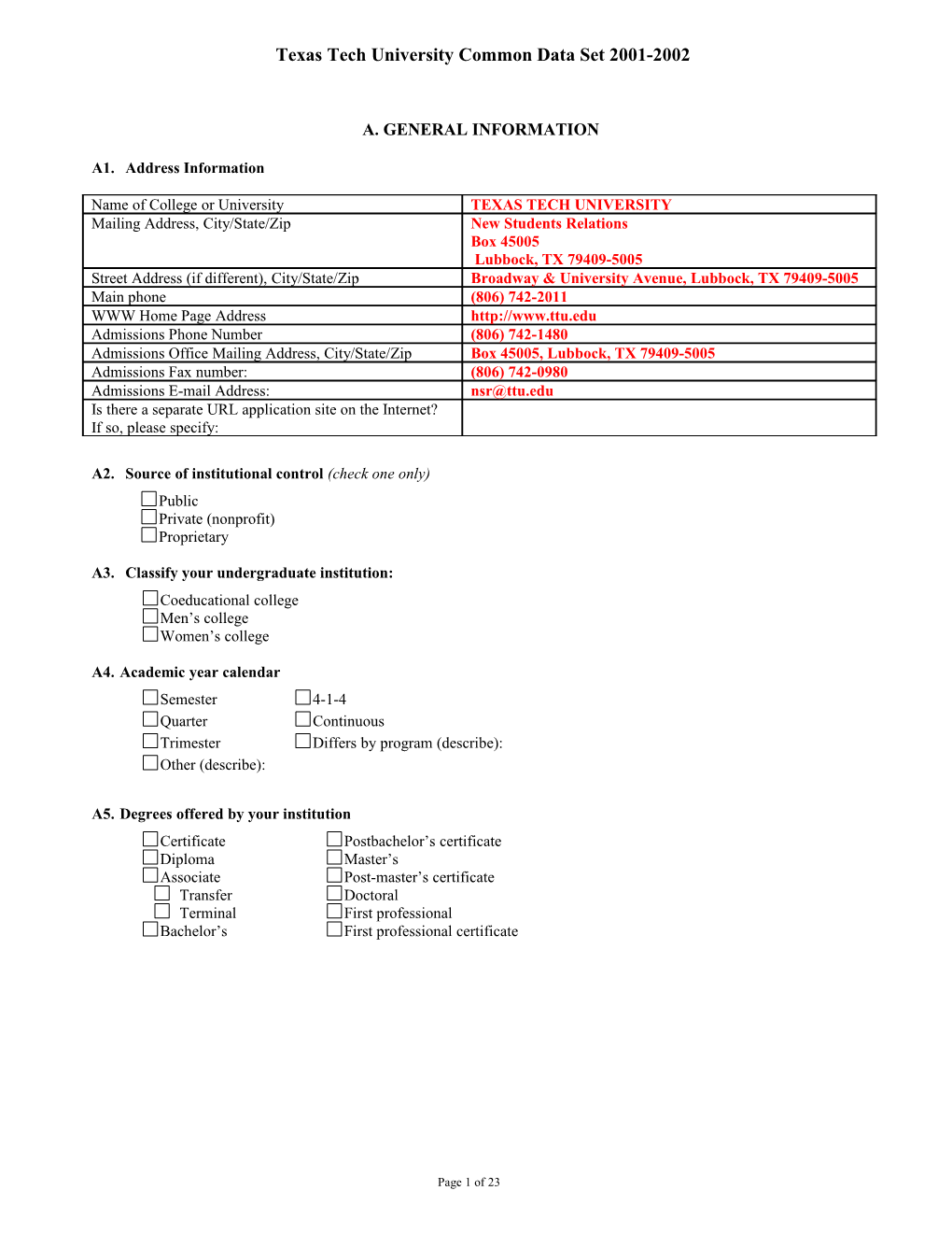 Common Data Elements