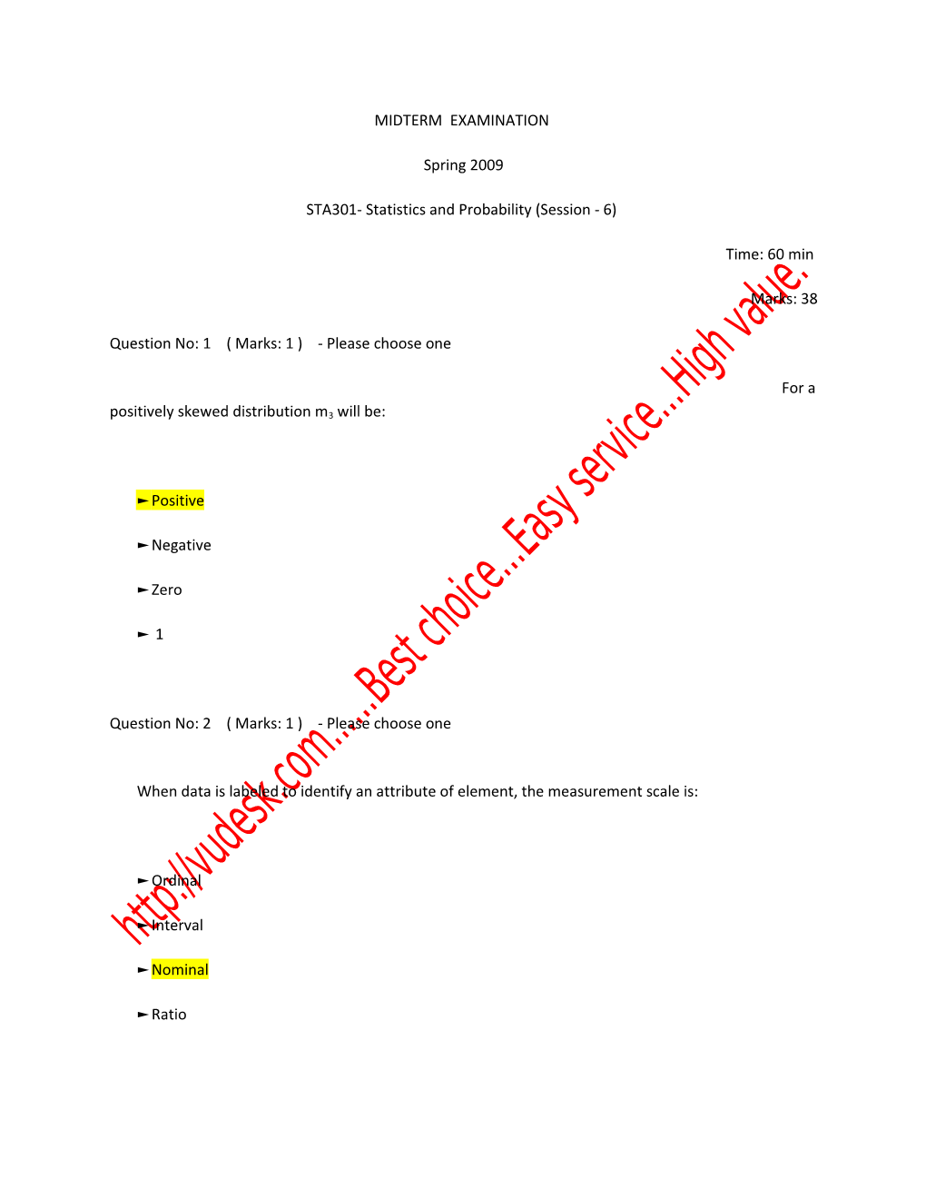 STA301- Statistics and Probability (Session - 6)